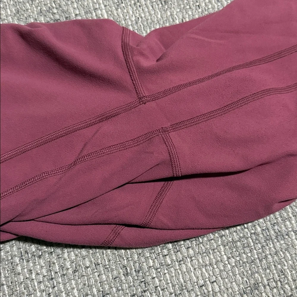 Lululemon Align Cropped Leggings Misty‎ Merlot Nulu size 12